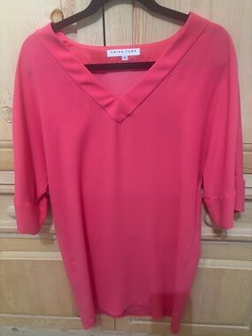 Trina Turk Coral Pink V-Neck Blouse/Dress